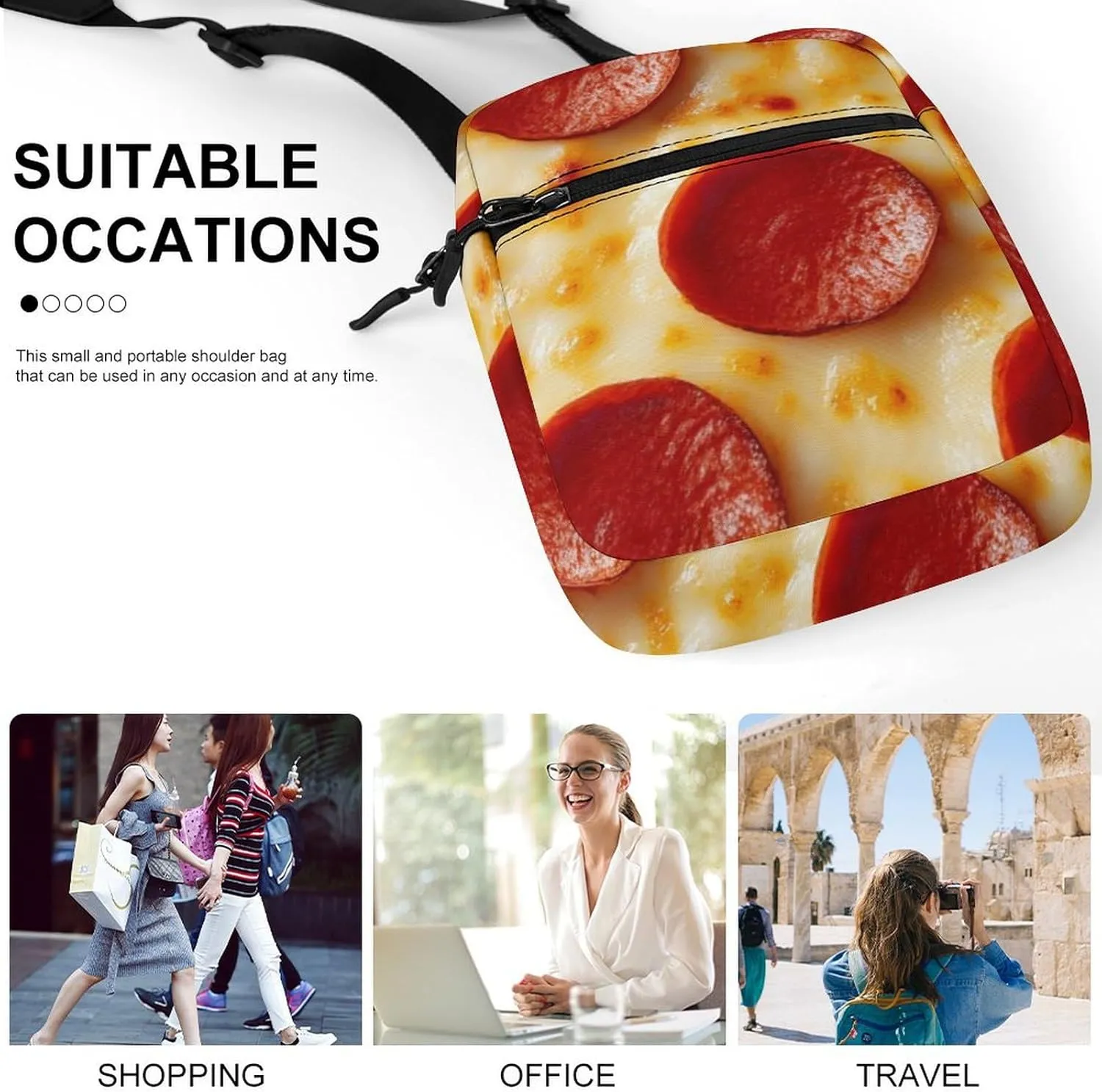 Portable Mini Crossbody Bag, Casual Small Travel Pouch Cell Phone Handbags Waterproof Messenger Bags
