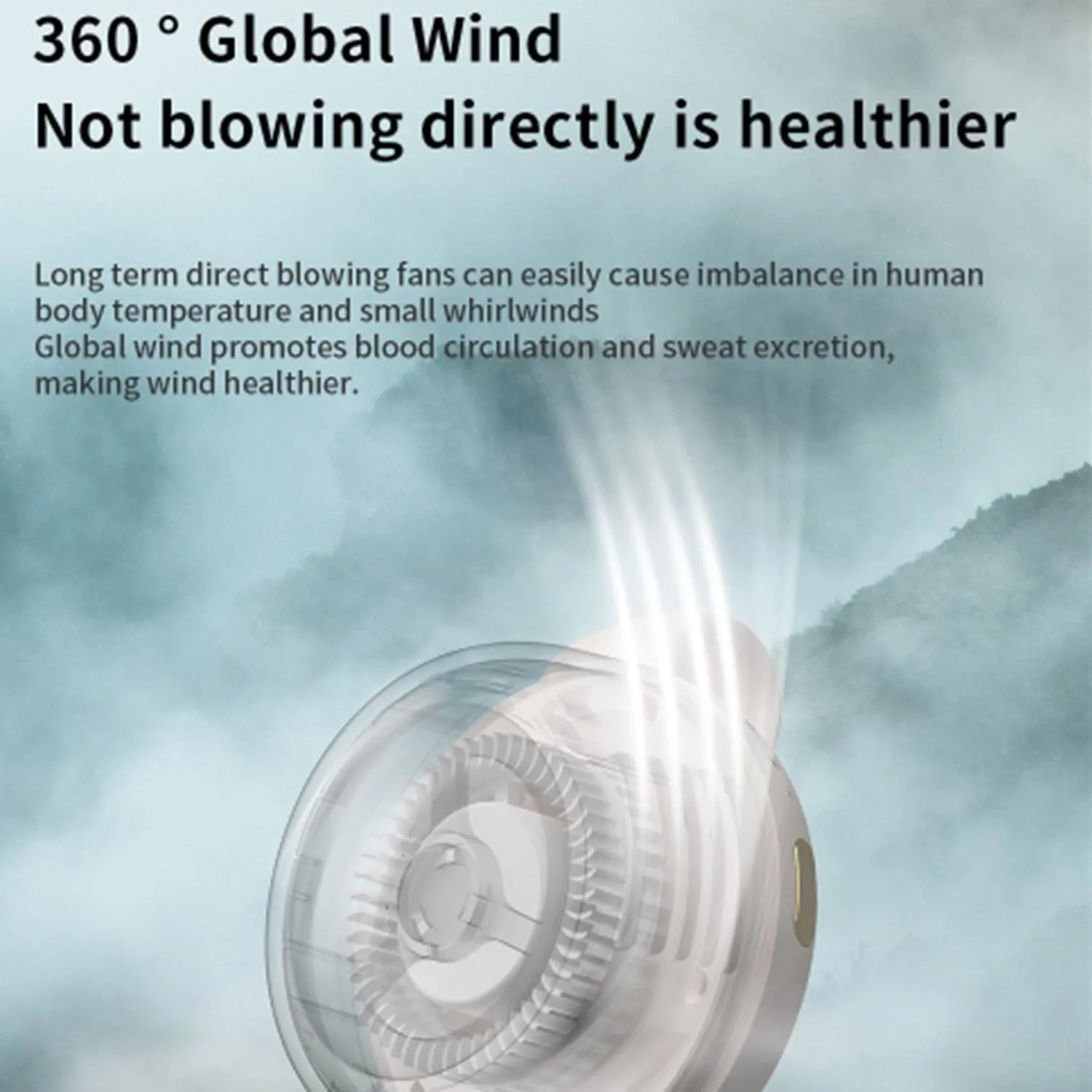 Portable Silent Mini Bladeless Electric Fan, Mini Bladeless Fan Clip on with Adjustable 3-Speed & 360° Rotatable Clips, Suitable For Outdoor & Travel & Office, Travel Accessories, Gift (2Pcs White)