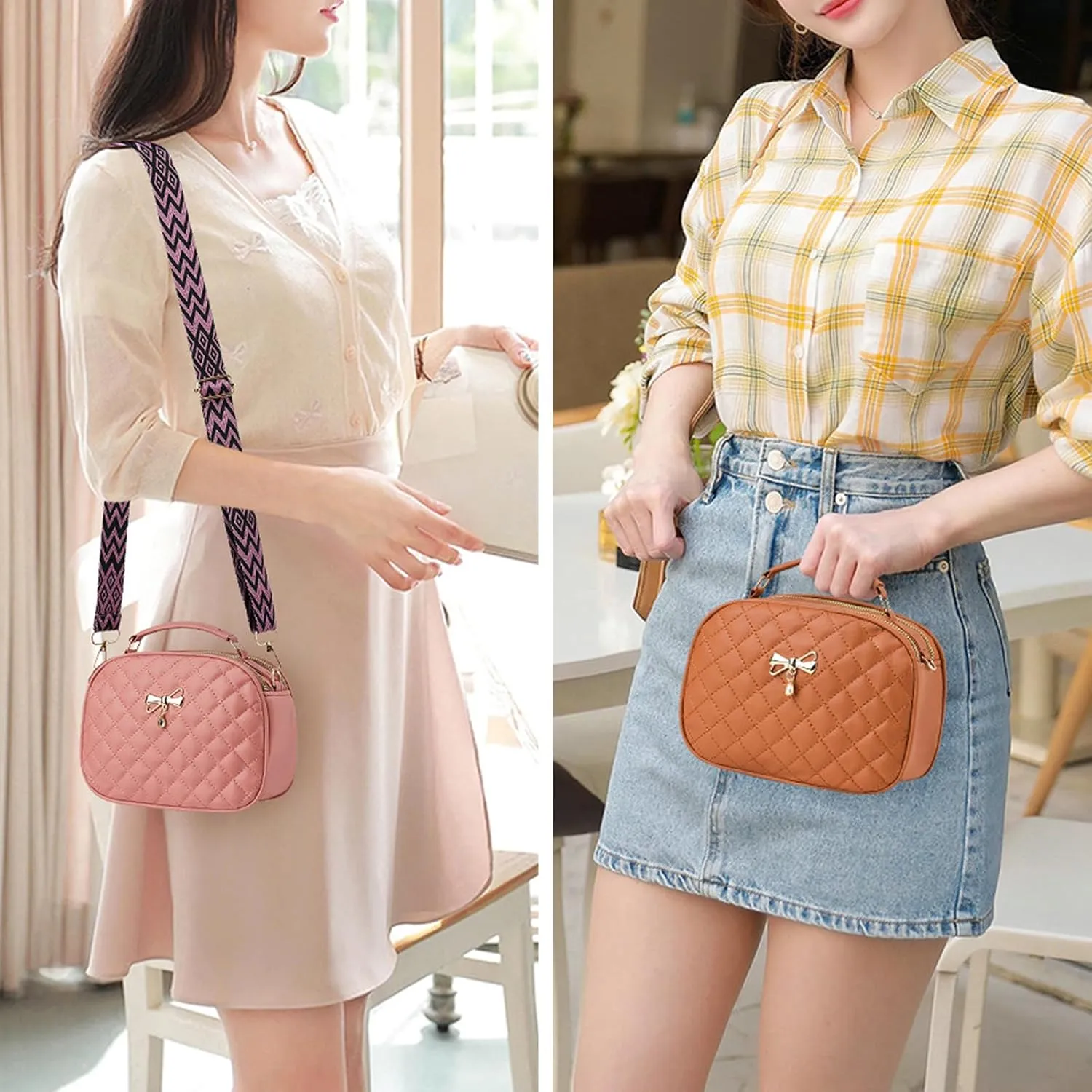 PORT&LOTUS Small Handbags for Women Fashion Top-handle Women's Bags Crossbody Purses for Women