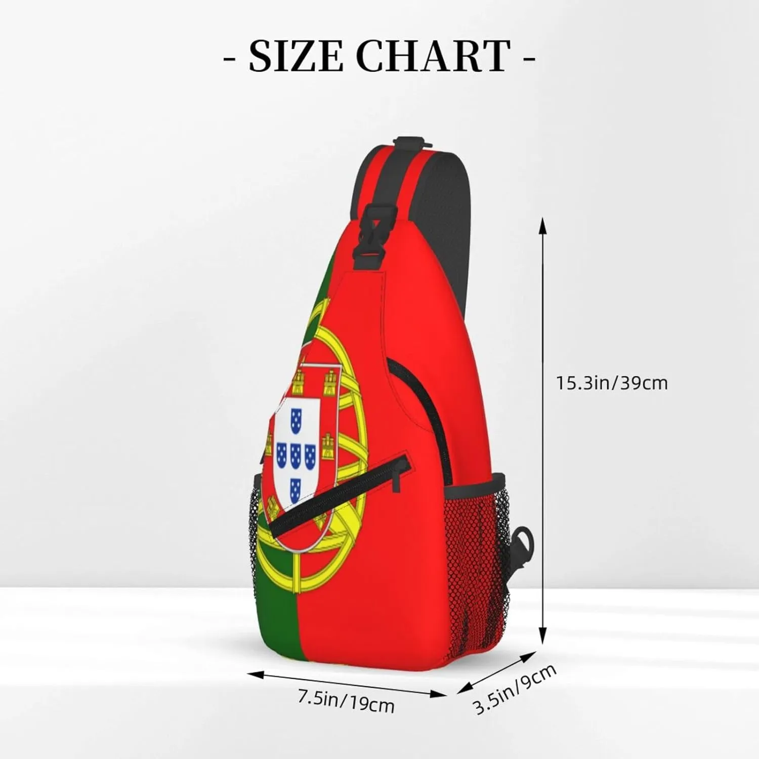 Portuguese flag Men's And Women's Small Crossbody Bags Chest Bags Daily Bags Are Suitable For Outdoor Hiking Trips