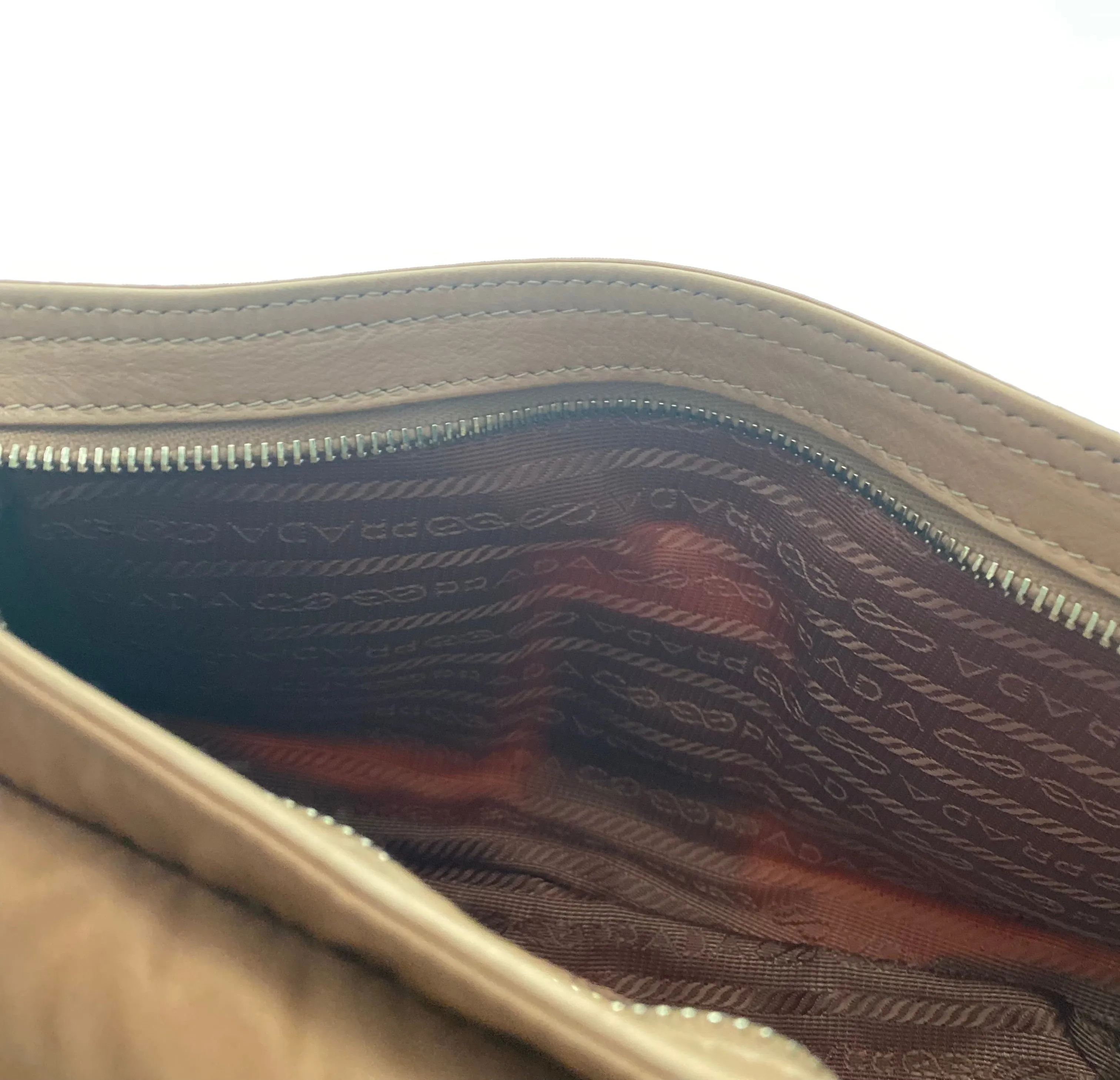 Prada Vintage Buckle 2-Pocket Shoulder Bag