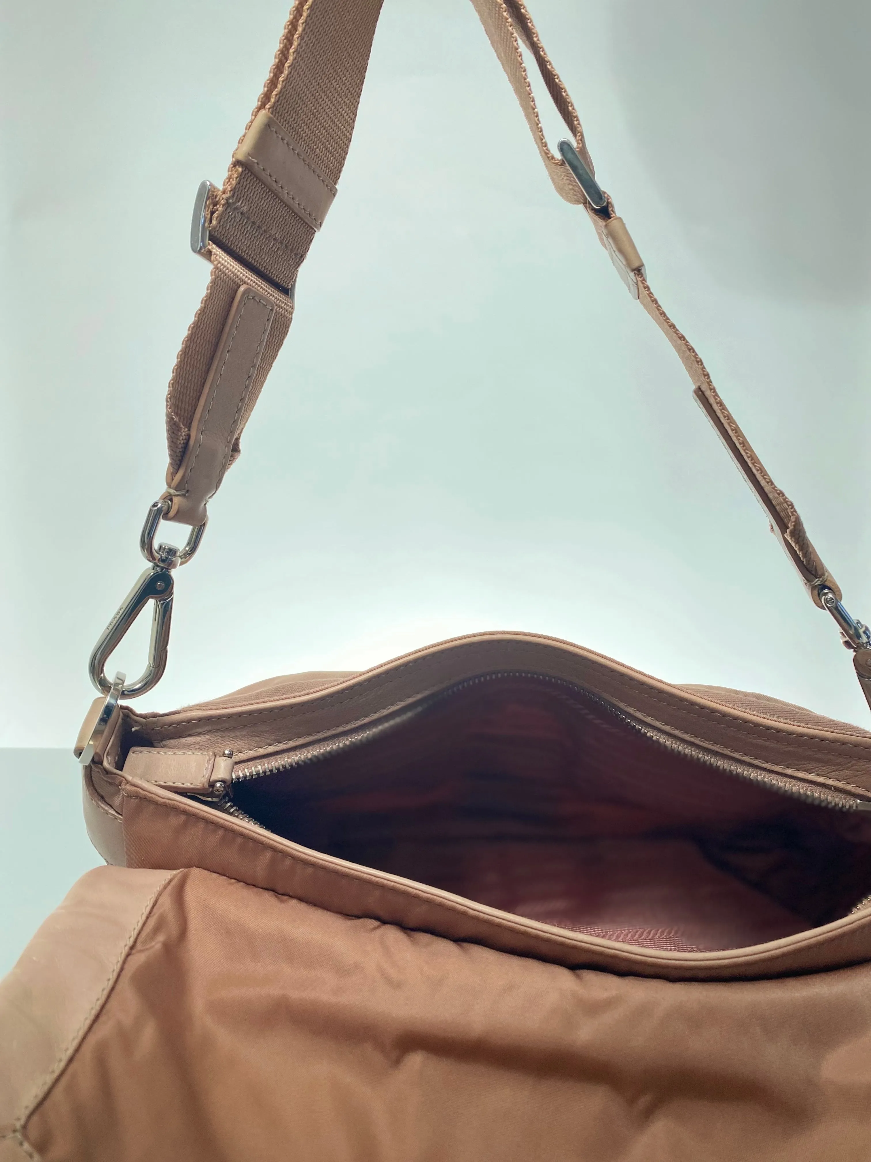 Prada Vintage Buckle 2-Pocket Shoulder Bag