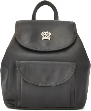 Pratesi Leather, Leather Bag Gaville Backpack in cow leather - Bruce Black