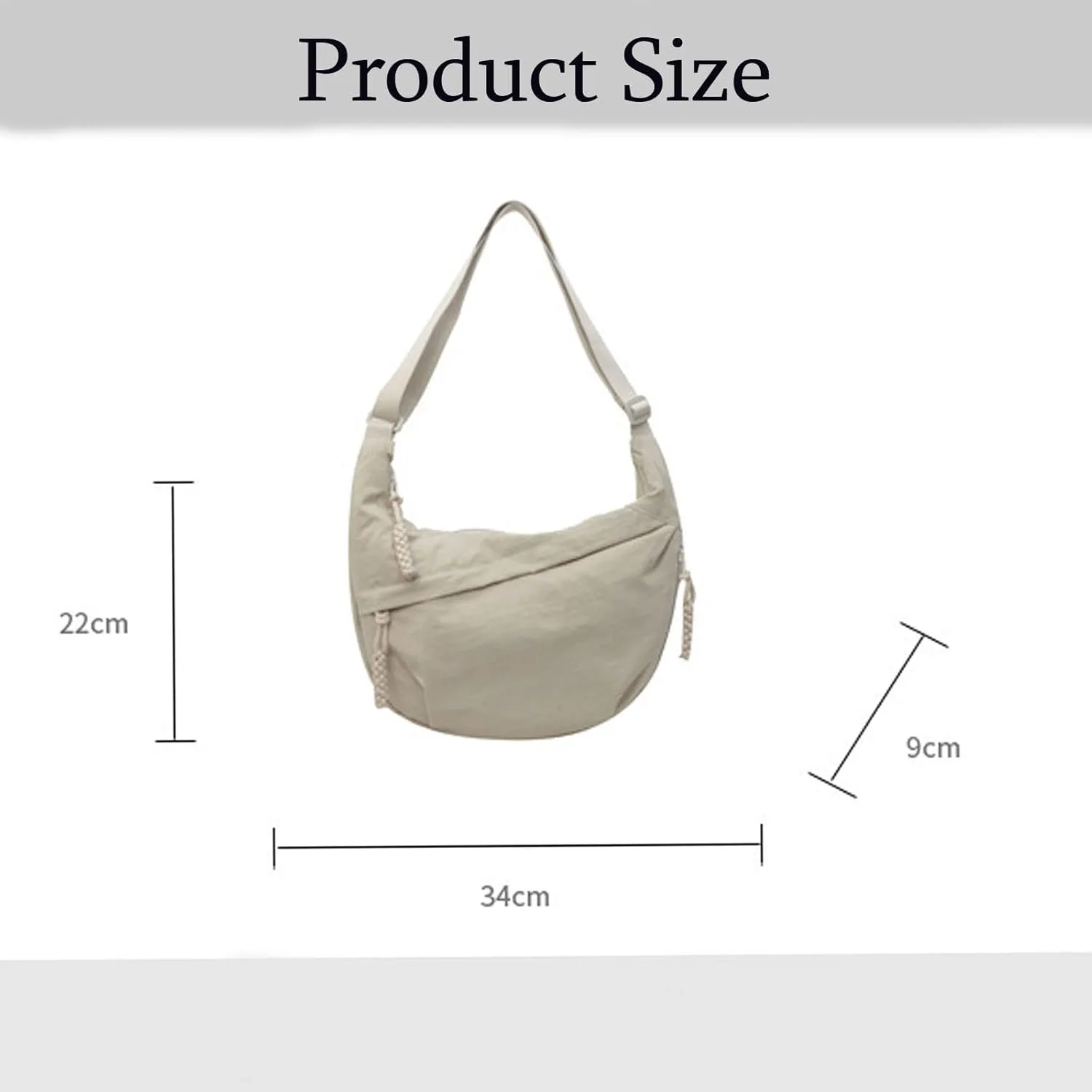 Preferable Crossbody Bag, Regularlyk Crossbody Bag, Womens Solid Color Lightweight Casual Nylon Bags Limorence Sling Bags