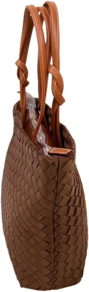 Premium Interlace Braided Tote Bag Handbag