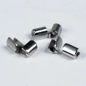 Premium No 5 Zipper Stops Tops 6 Pack Nickel