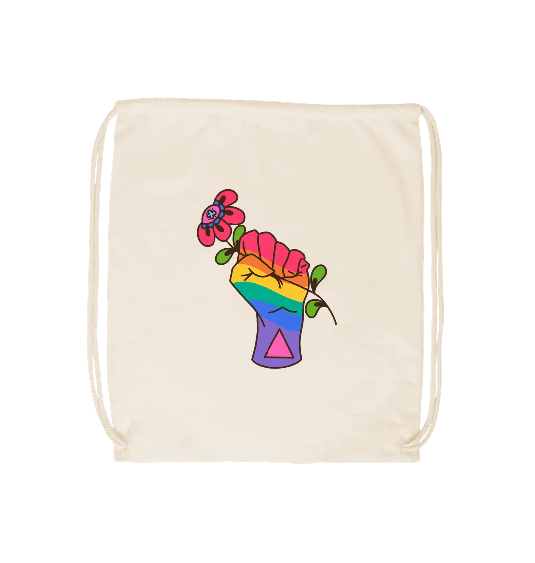 Pride Hand Drawstring Bag