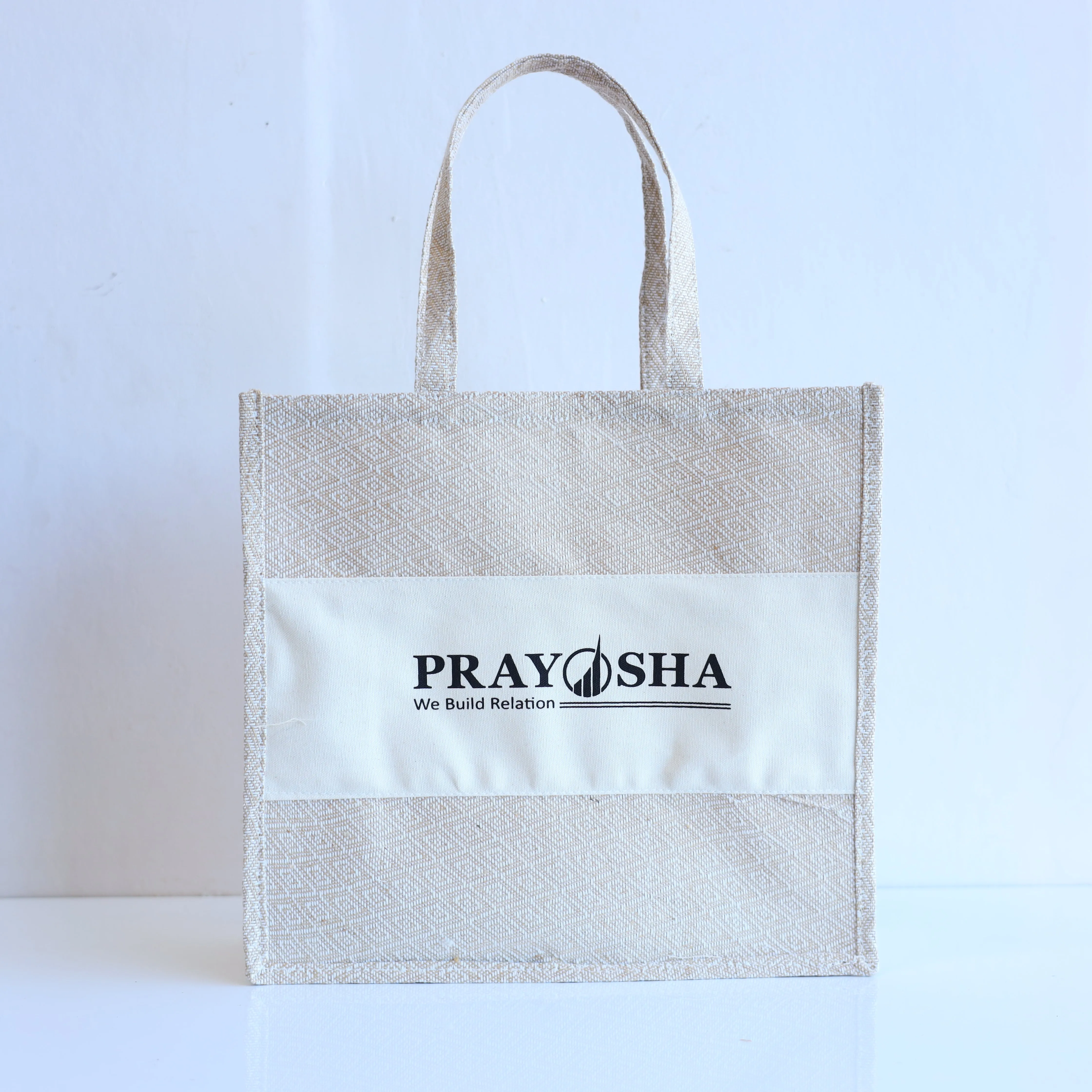 Printed Jute Cotton Bag