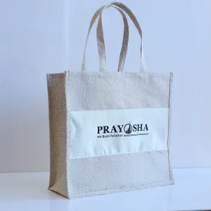 Printed Jute Cotton Bag