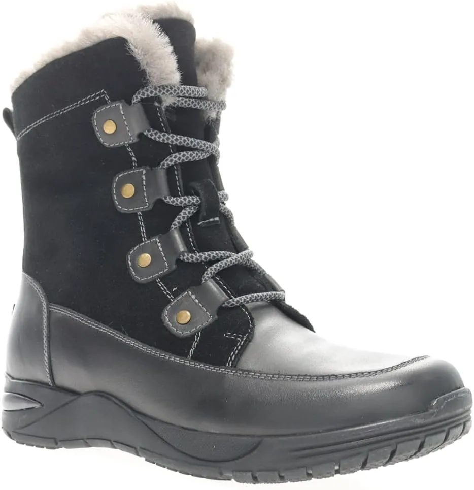 Propét Women's Dulcie Leather Suede Scotchgard Treated Mid-Calf Boot
