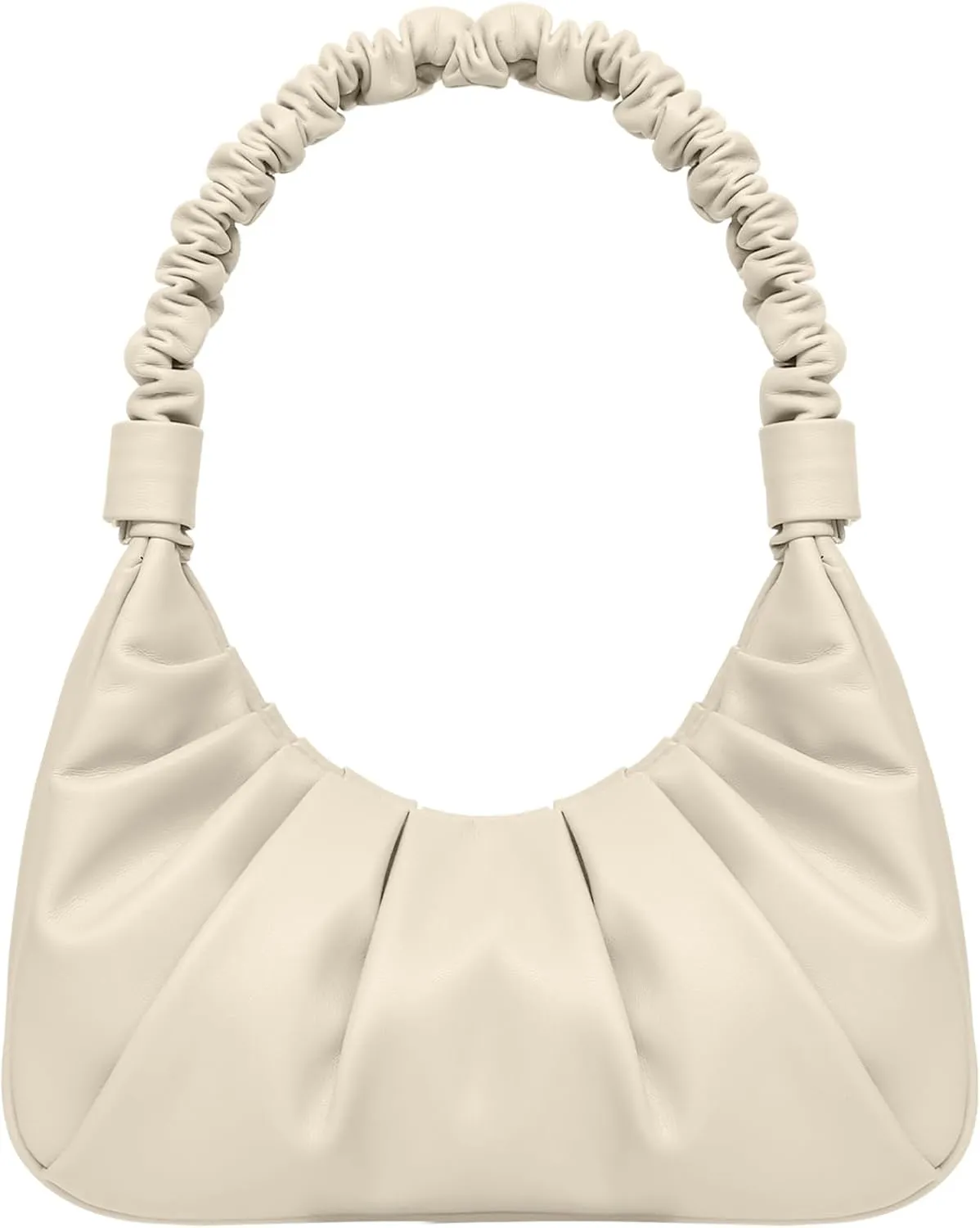 PS PETITE SIMONE Shoulder Handbag for Women Fashion Small Ruched Hand Purse Sofii Clutch Hobo Bag Trendy Purse for Lady