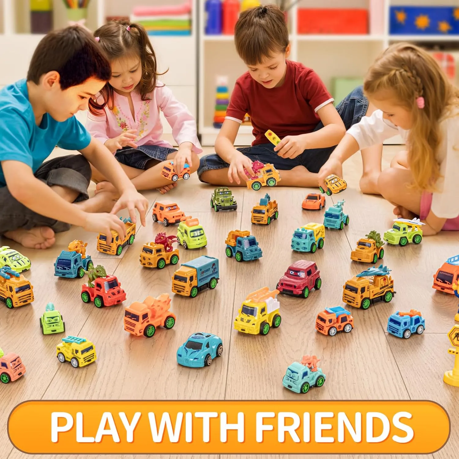 Push Pull Car 28pcs Baby Mini Pull Back Cars Set - Fun Toy Cars with Pull Back Action for Christmas, Halloween, Easter, Birthday Party, Suitable Child3-8  Gift
