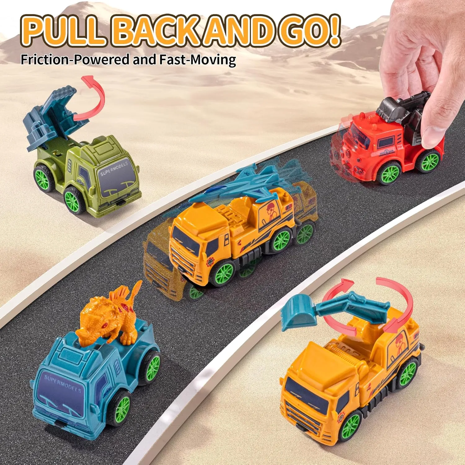 Push Pull Car 28pcs Baby Mini Pull Back Cars Set - Fun Toy Cars with Pull Back Action for Christmas, Halloween, Easter, Birthday Party, Suitable Child3-8  Gift