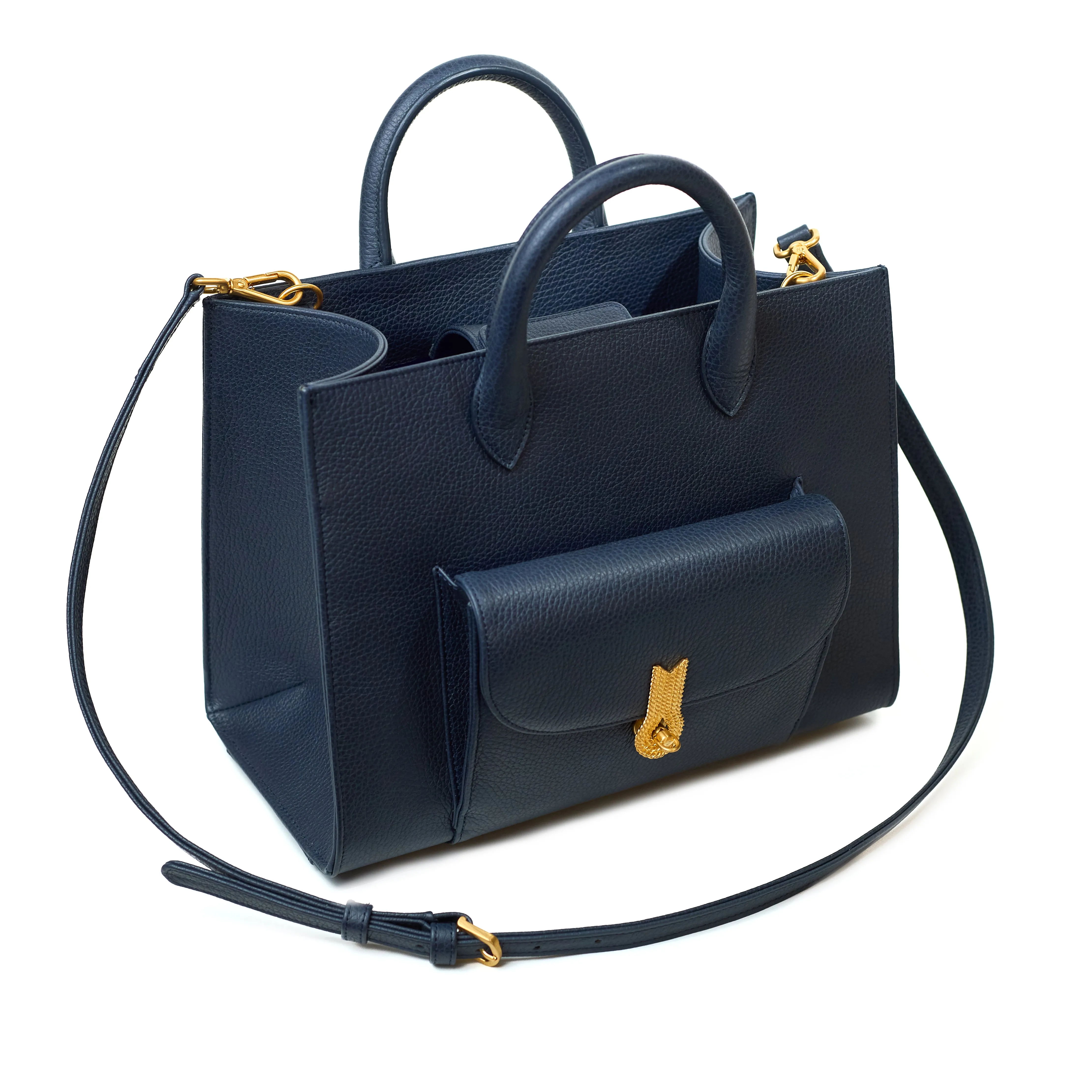 QUEEN TOTE GRAINED BLUE