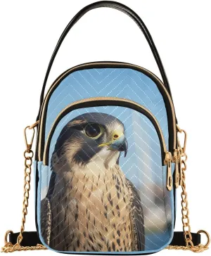 Quilted Crossbody Bags for Women Trendy, Falcon Black Small Shoulder Handbags Leather Purse for Women Cross Body Purses