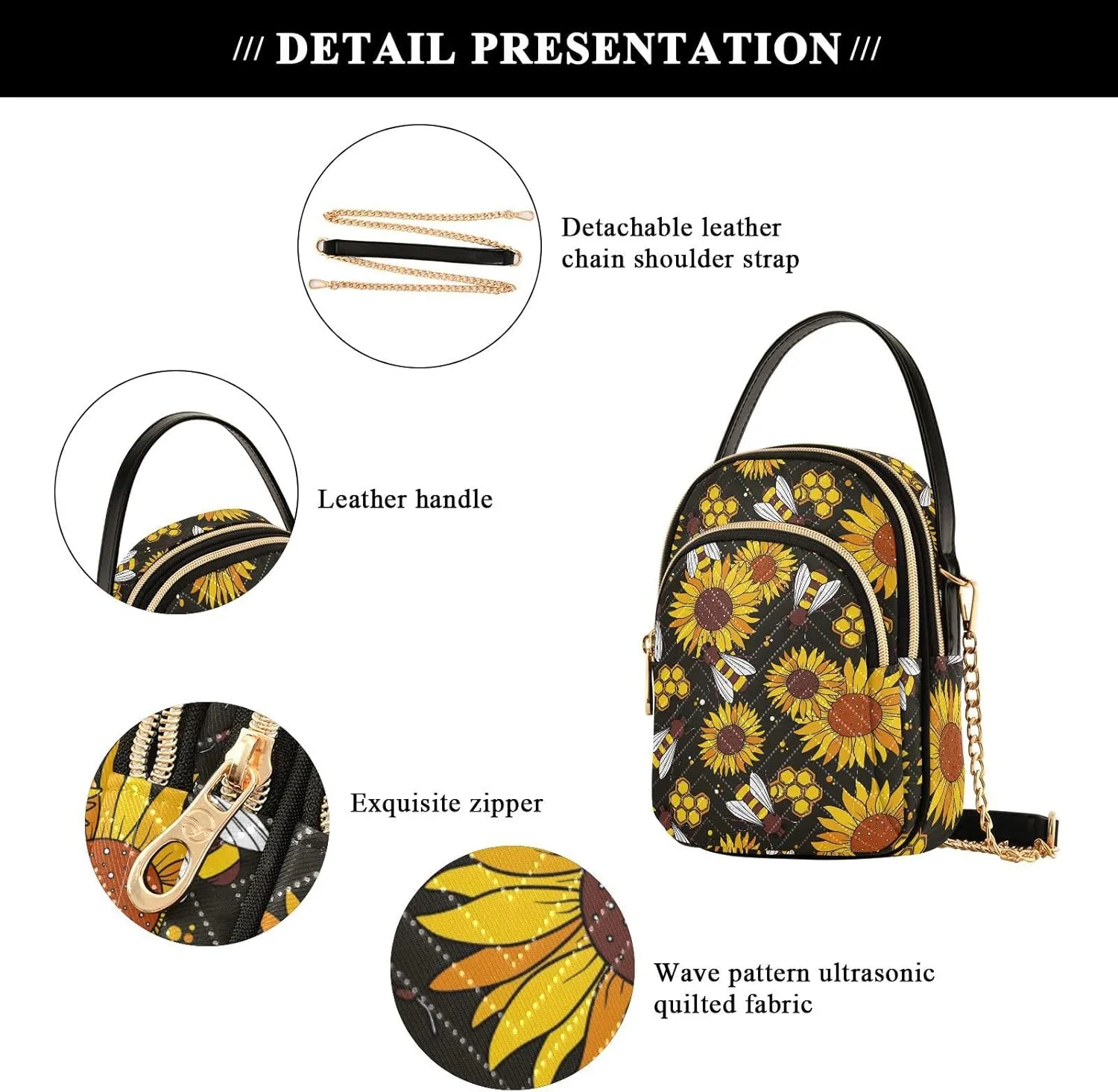 Quilted Crossbody Bags for Women Trendy, Women's Crossbody Handbags Pink Butterfly Travel Cell Phone Purses Bags