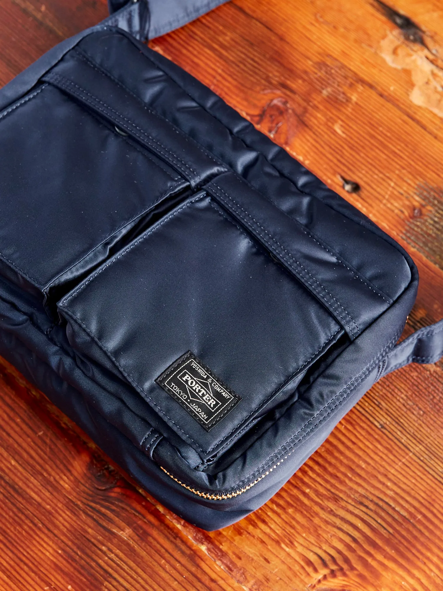 "Tanker" Shoulder Bag (S) in Iron Blue