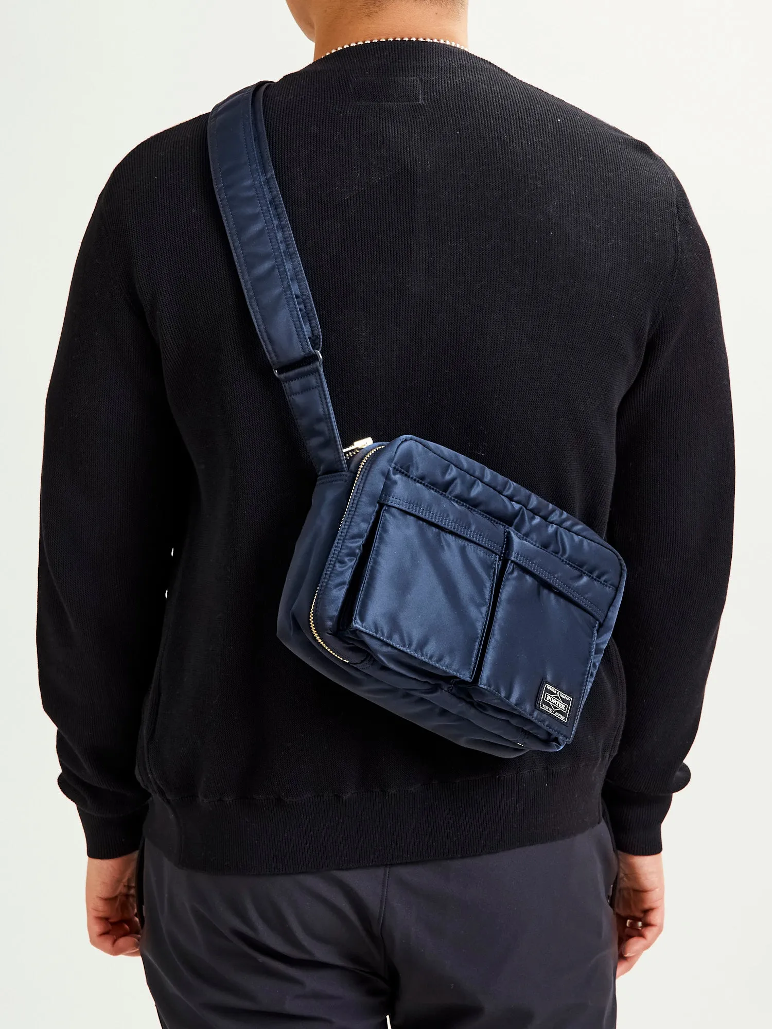 "Tanker" Shoulder Bag (S) in Iron Blue