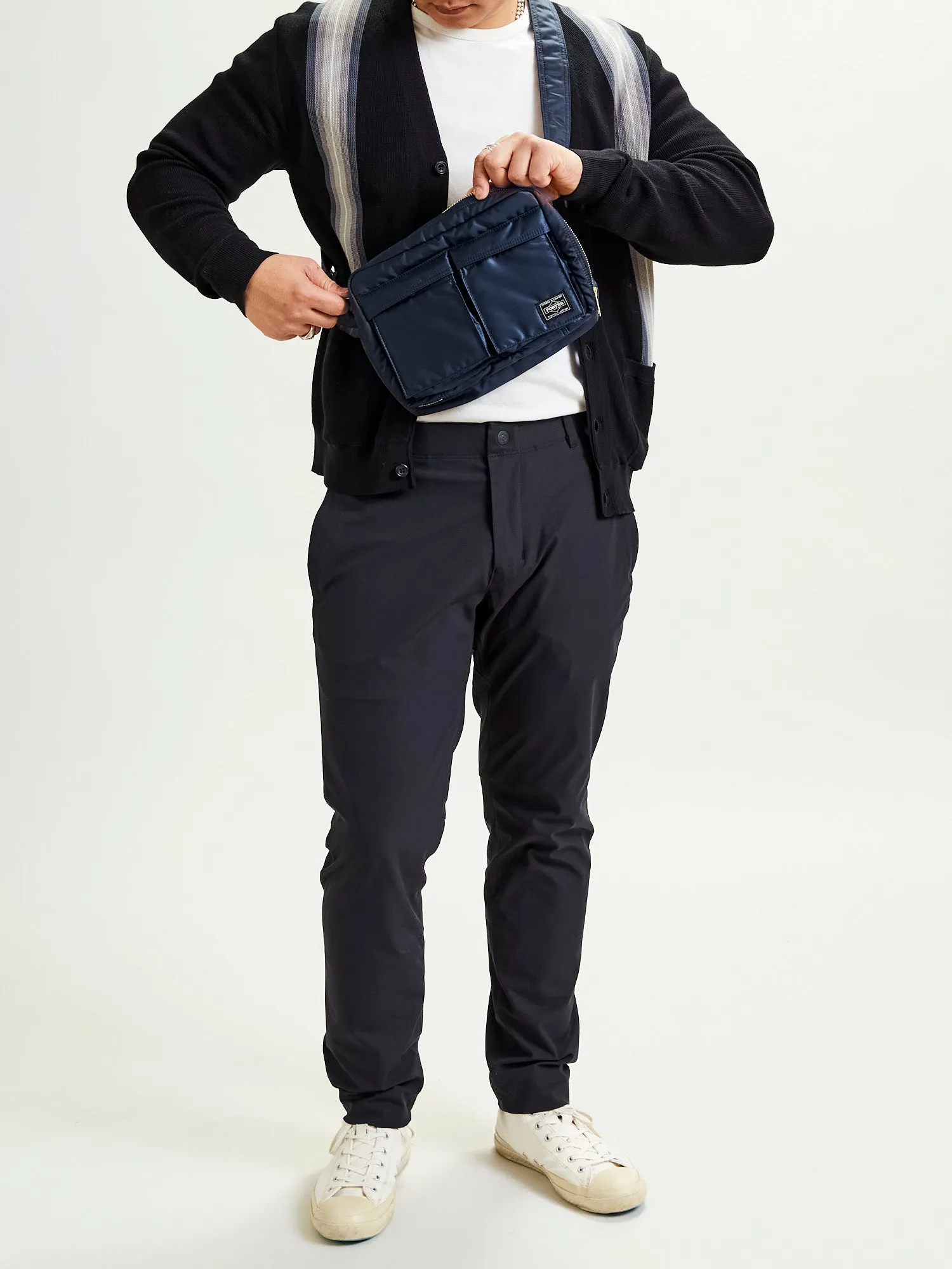 "Tanker" Shoulder Bag (S) in Iron Blue