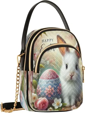 Rabbit Easter Egg Crossbody Bags for Women Small Sling Cross Body Bag Fanny Pack Mini Phone Walley Purse