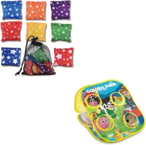 RaboSky 3 4 5 Year Old Boy Girl Birthday Gift, Farm Animals Toys for Kids, Mini Beanbags Cornhole Toy, Preschool Prek Daycare Supplies Classroom Circle Time Home Schooling Outdoor Activities