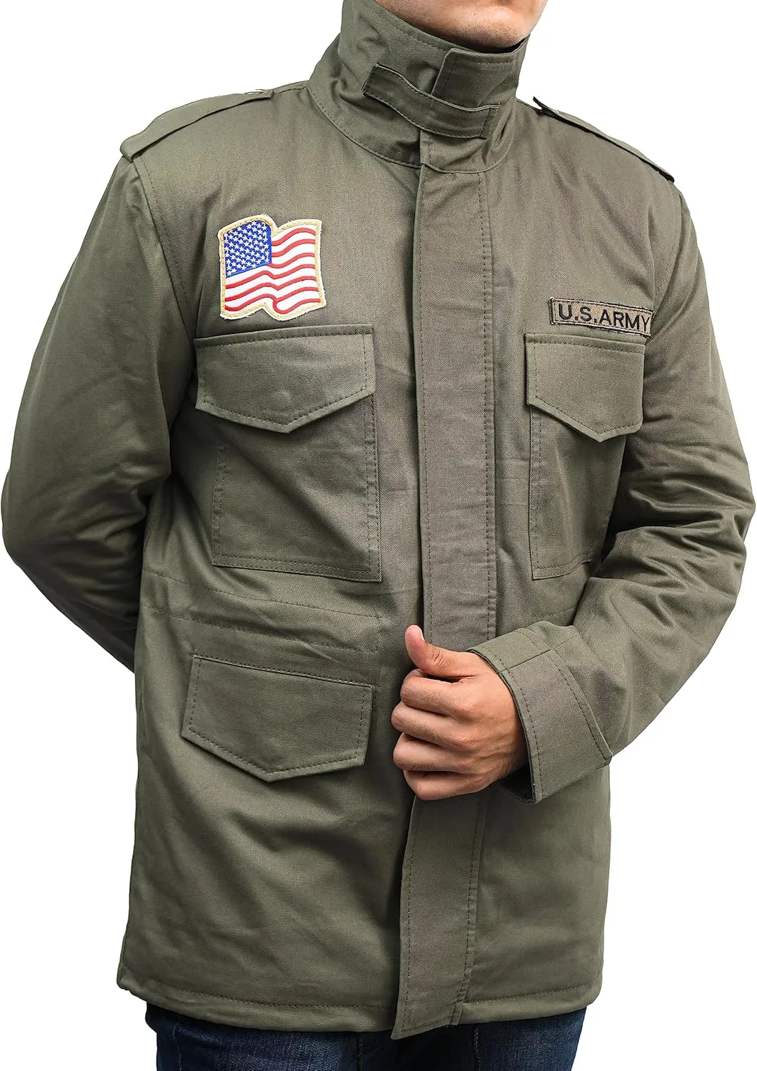 Rambo Blood Field Military John First Sylvester Stallone M65 US Army Olive Green Cotton Jacket