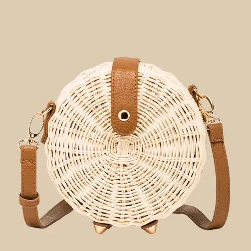 Rattan Circle Bag