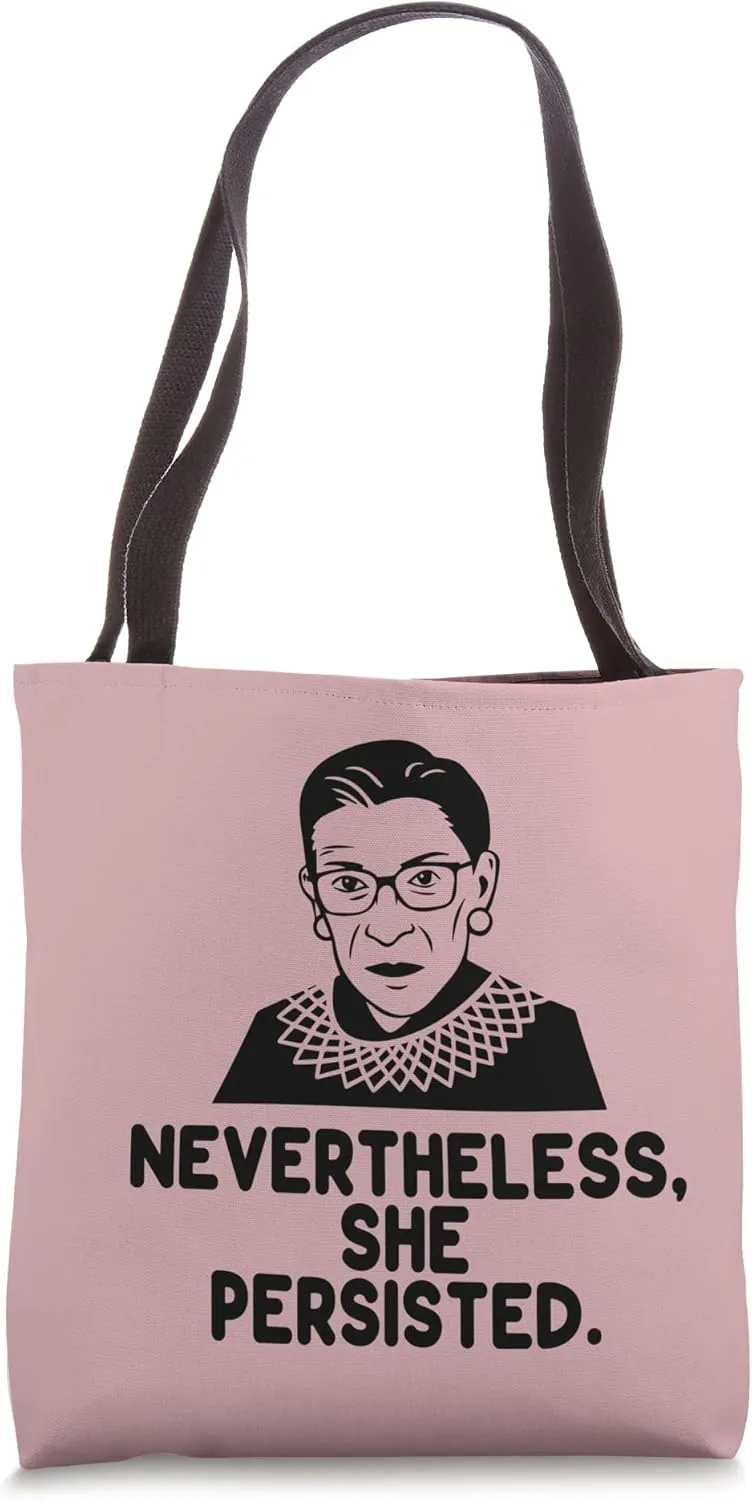 RBG Nevertheless She Persisted Feminist Tote Bag