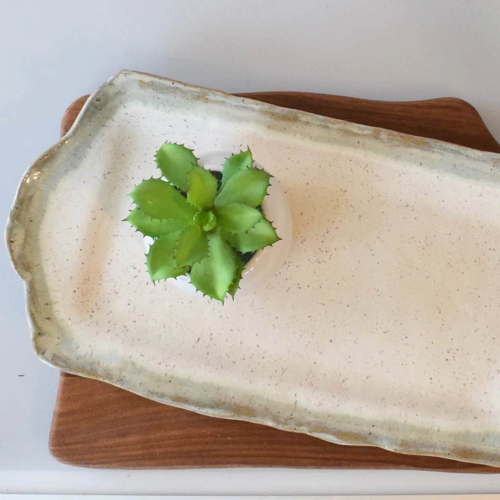 Rectangle Tray with Handles Hydrangea