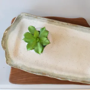 Rectangle Tray with Handles Hydrangea