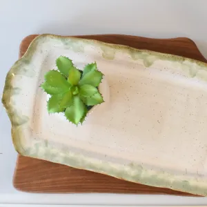 Rectangle Tray with Handles Matcha