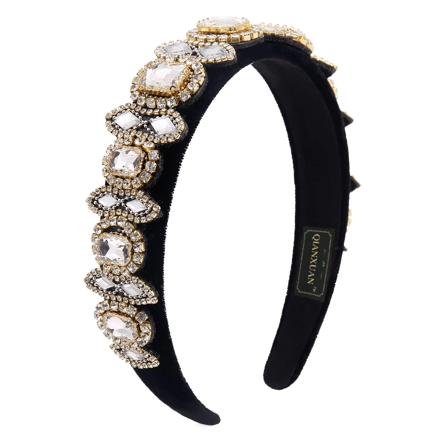 Rhinestones Headbands For Women's Hair Accessories Embellished Crystal Beaded Headbands For Women Bling Chains Diamond Hairband Party Girl