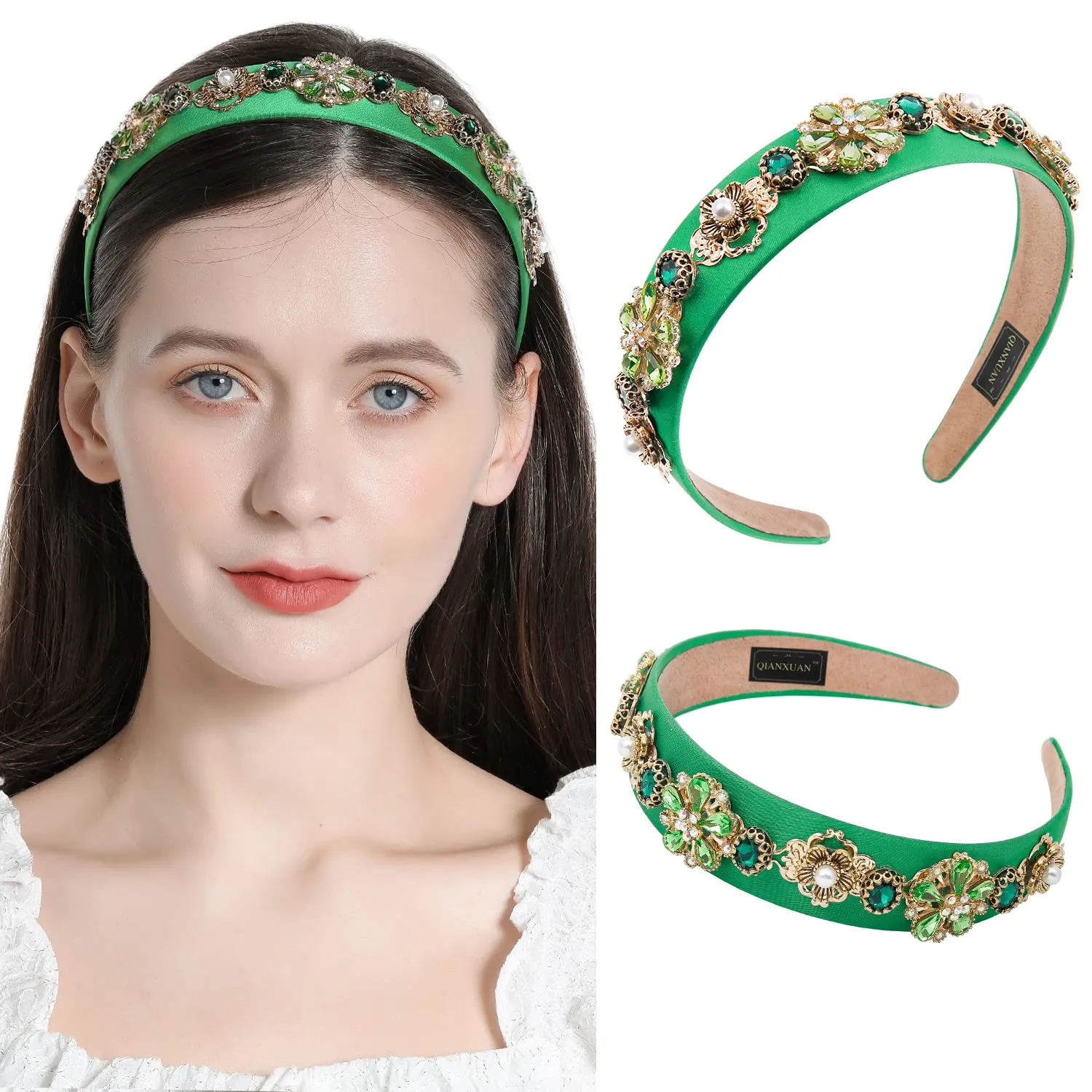 Rhinestones Headbands For Women's Hair Accessories Embellished Crystal Beaded Headbands For Women Bling Chains Diamond Hairband Party Girl
