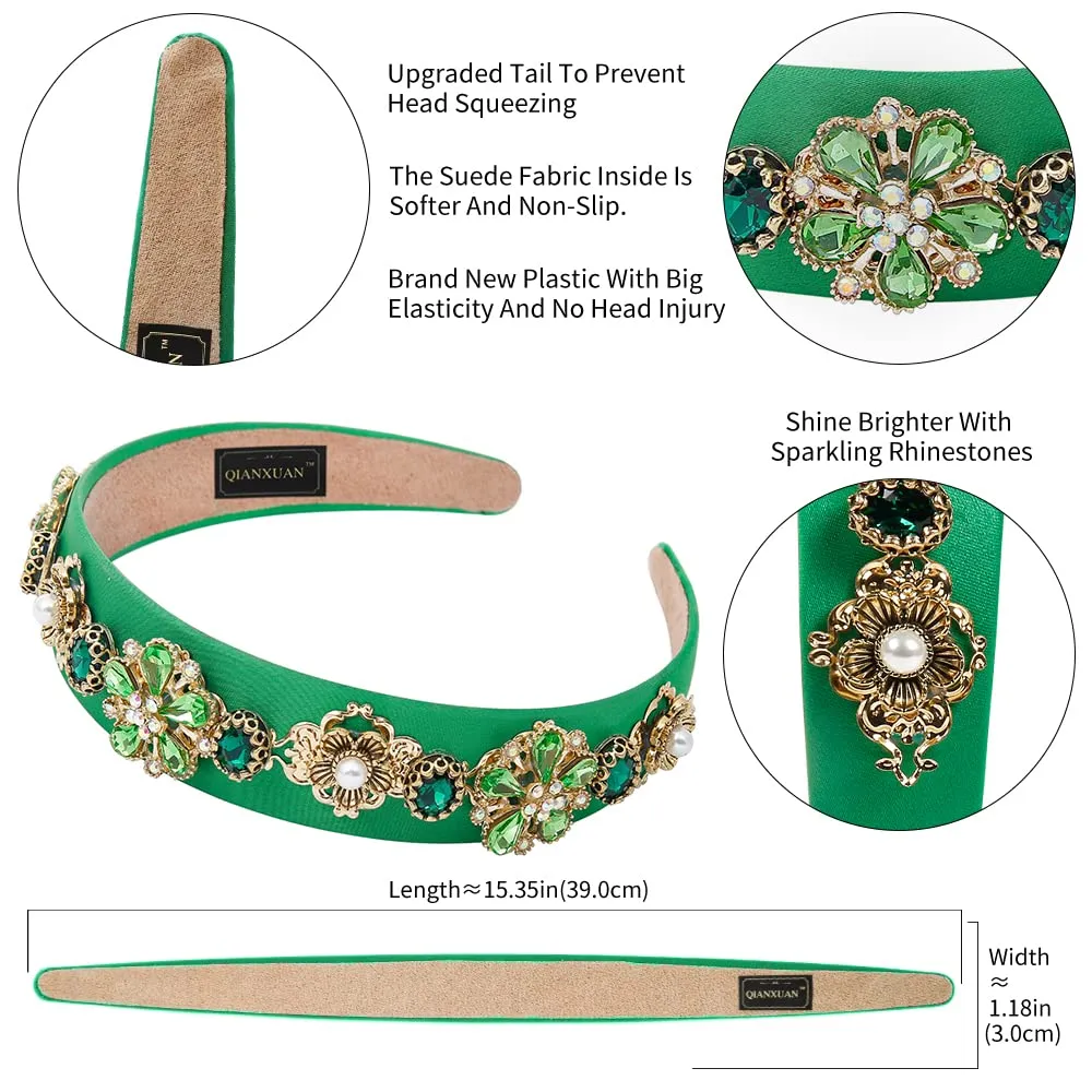 Rhinestones Headbands For Women's Hair Accessories Embellished Crystal Beaded Headbands For Women Bling Chains Diamond Hairband Party Girl