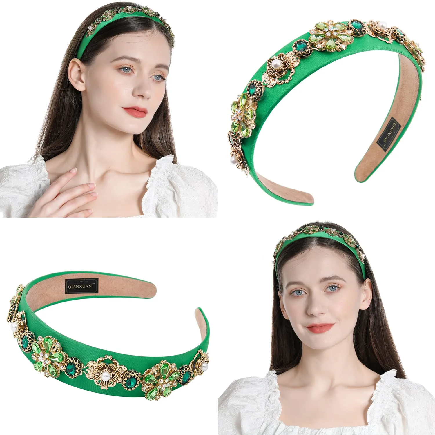 Rhinestones Headbands For Women's Hair Accessories Embellished Crystal Beaded Headbands For Women Bling Chains Diamond Hairband Party Girl
