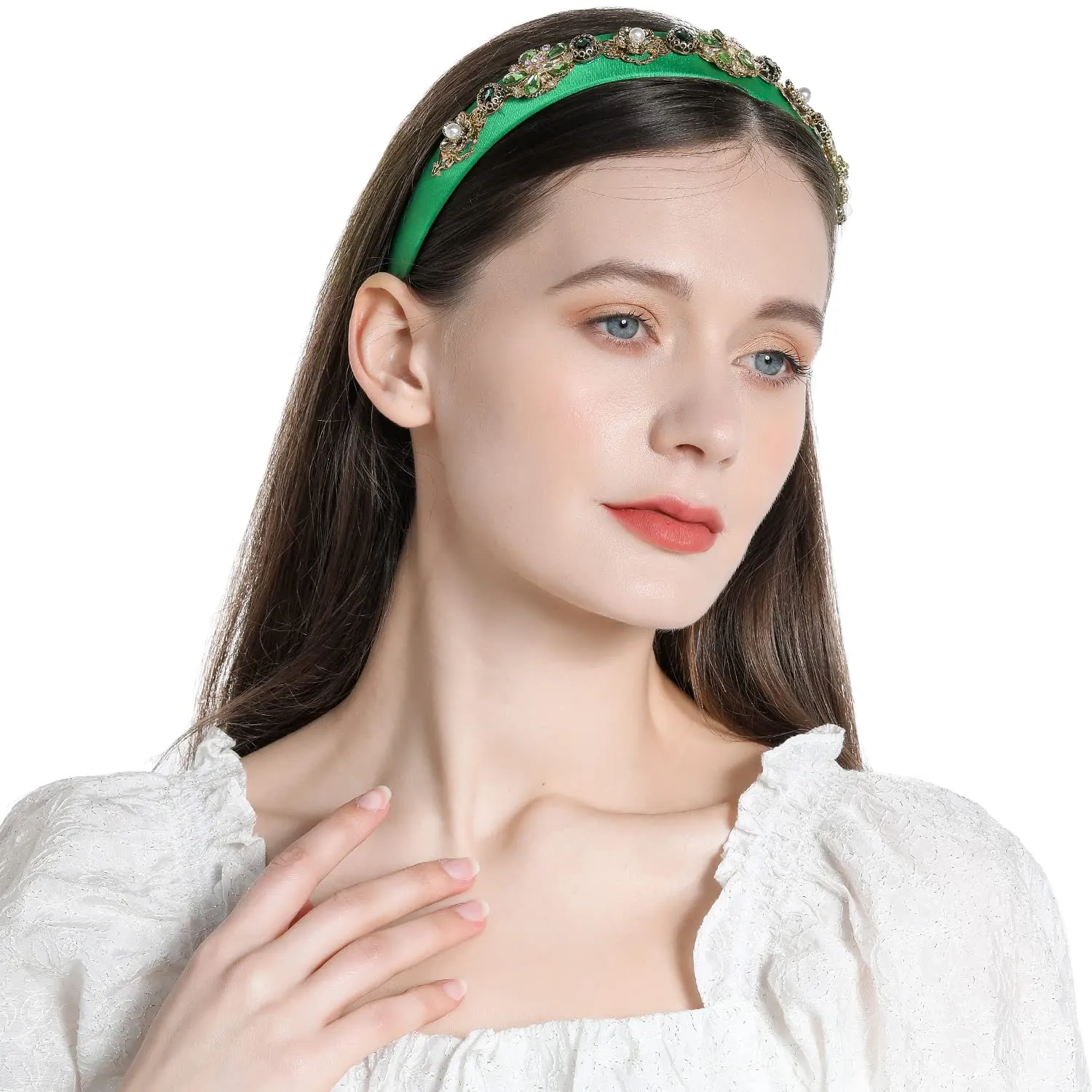 Rhinestones Headbands For Women's Hair Accessories Embellished Crystal Beaded Headbands For Women Bling Chains Diamond Hairband Party Girl
