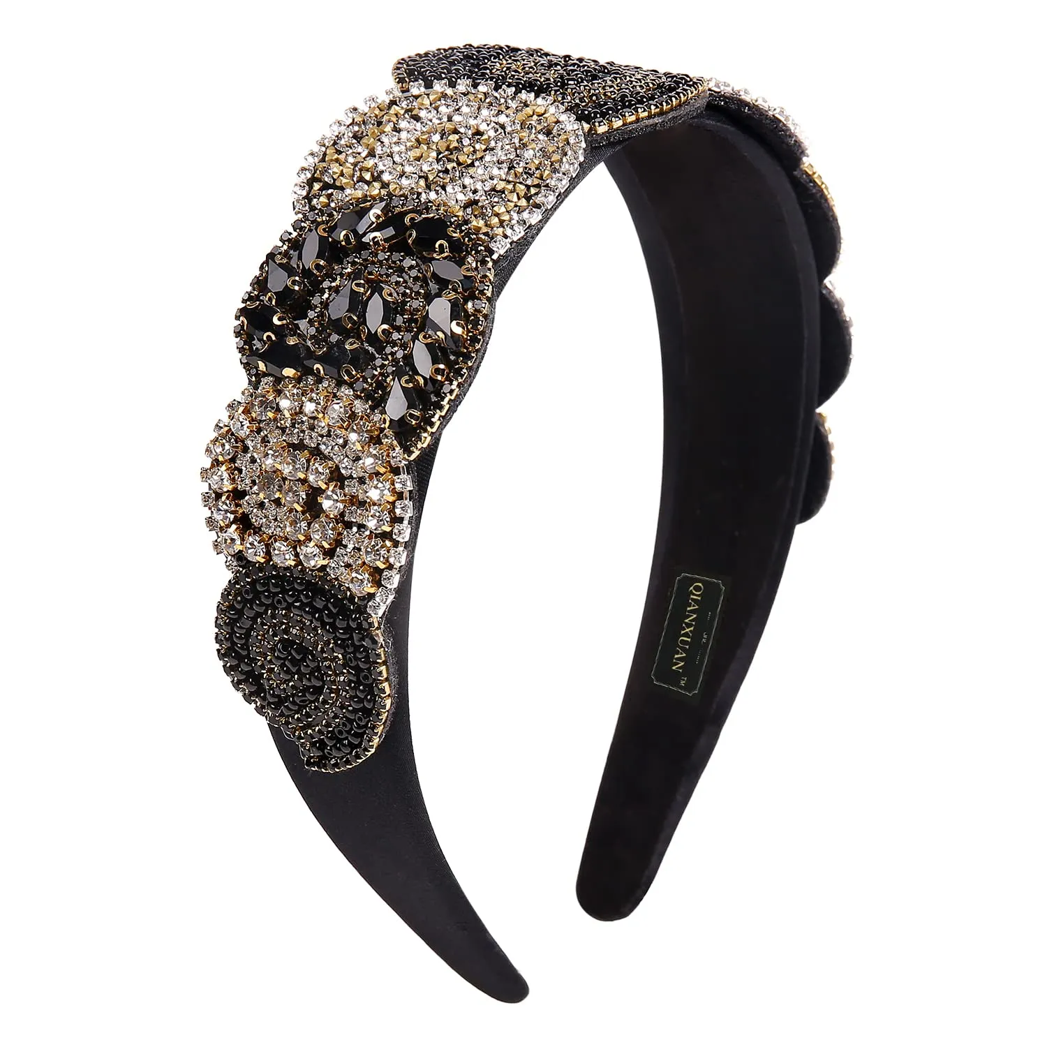Rhinestones Headbands - Women's Embellished Crystal Beaded Fashion Bling Chains Diamond Headbands