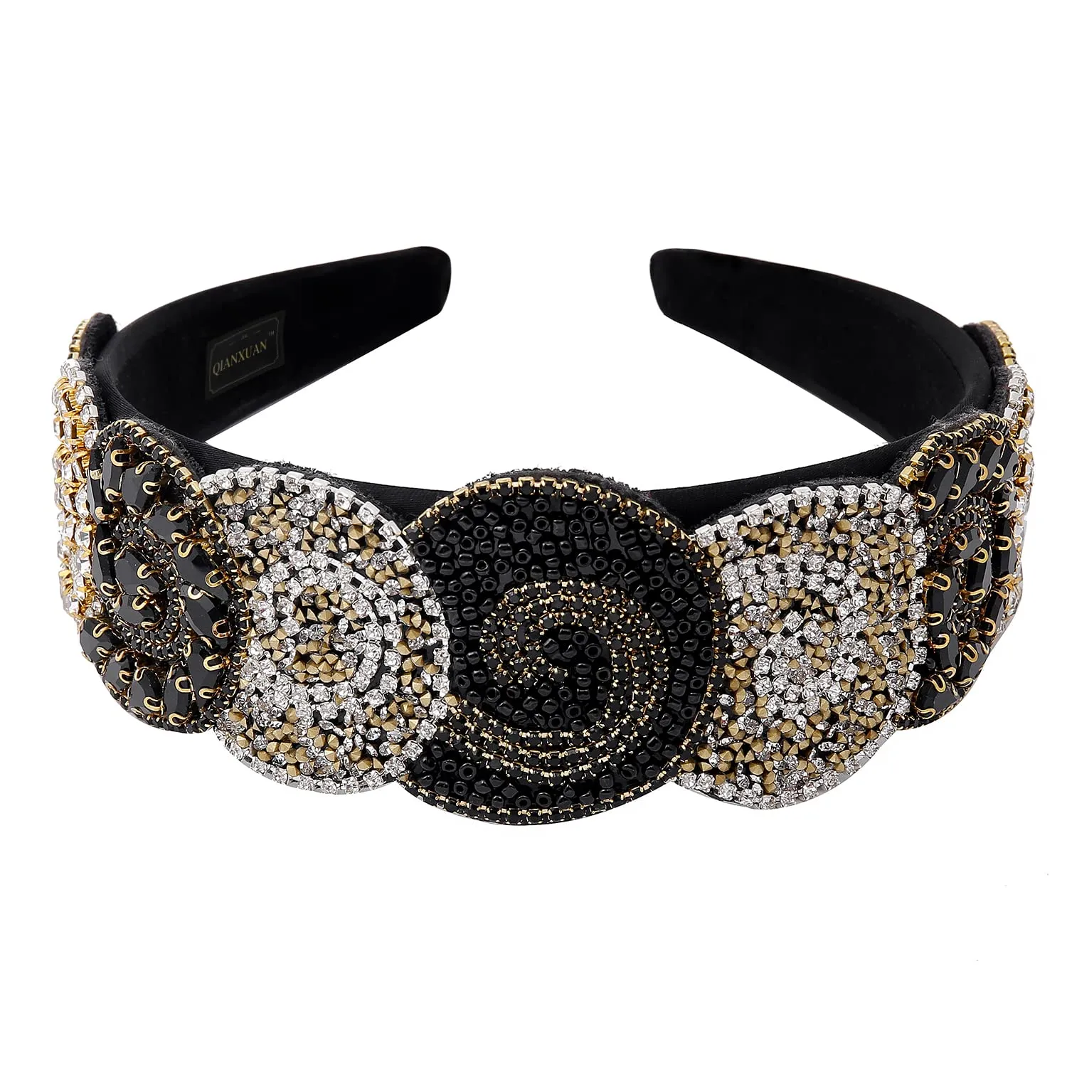 Rhinestones Headbands - Women's Embellished Crystal Beaded Fashion Bling Chains Diamond Headbands