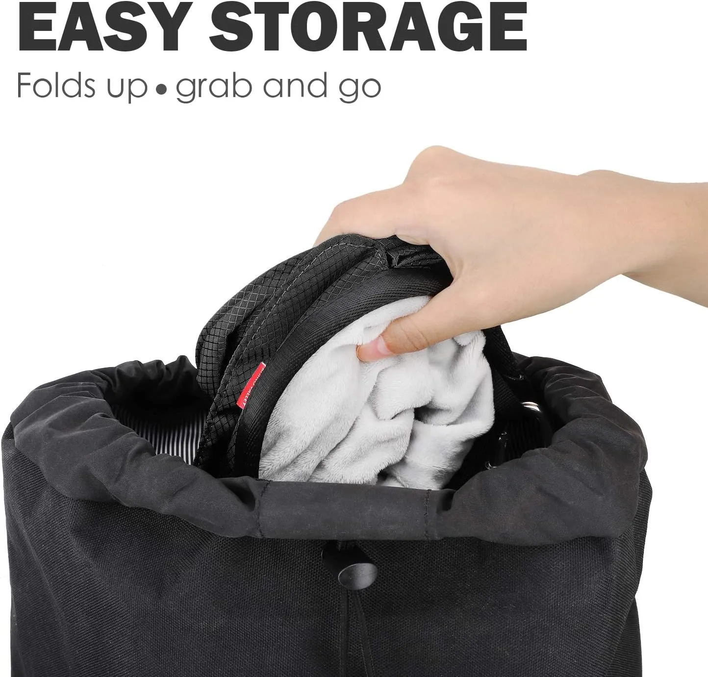 Rhino Valley Climbing Chalk Bag, No Leak Drawstring Chalk Bag with Adjustable Belt, Carabiner Clip and Zippered Pockets Chalk Bag for Climbing, Cross Fit, Weight Lifting & More