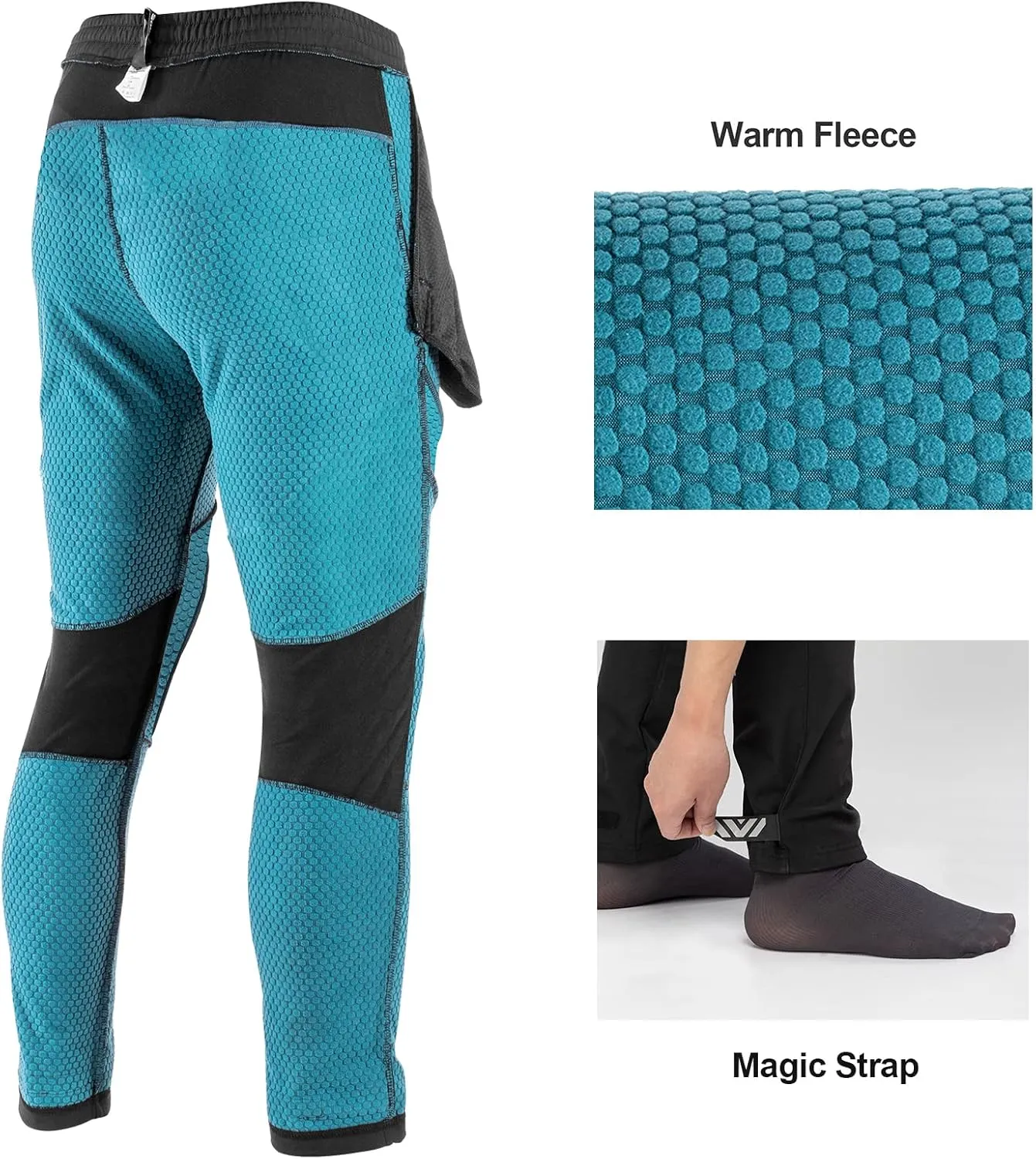 ROCKBROS Winter Cycling Pants for Men Thermal Windproof Mountain Bike Pants