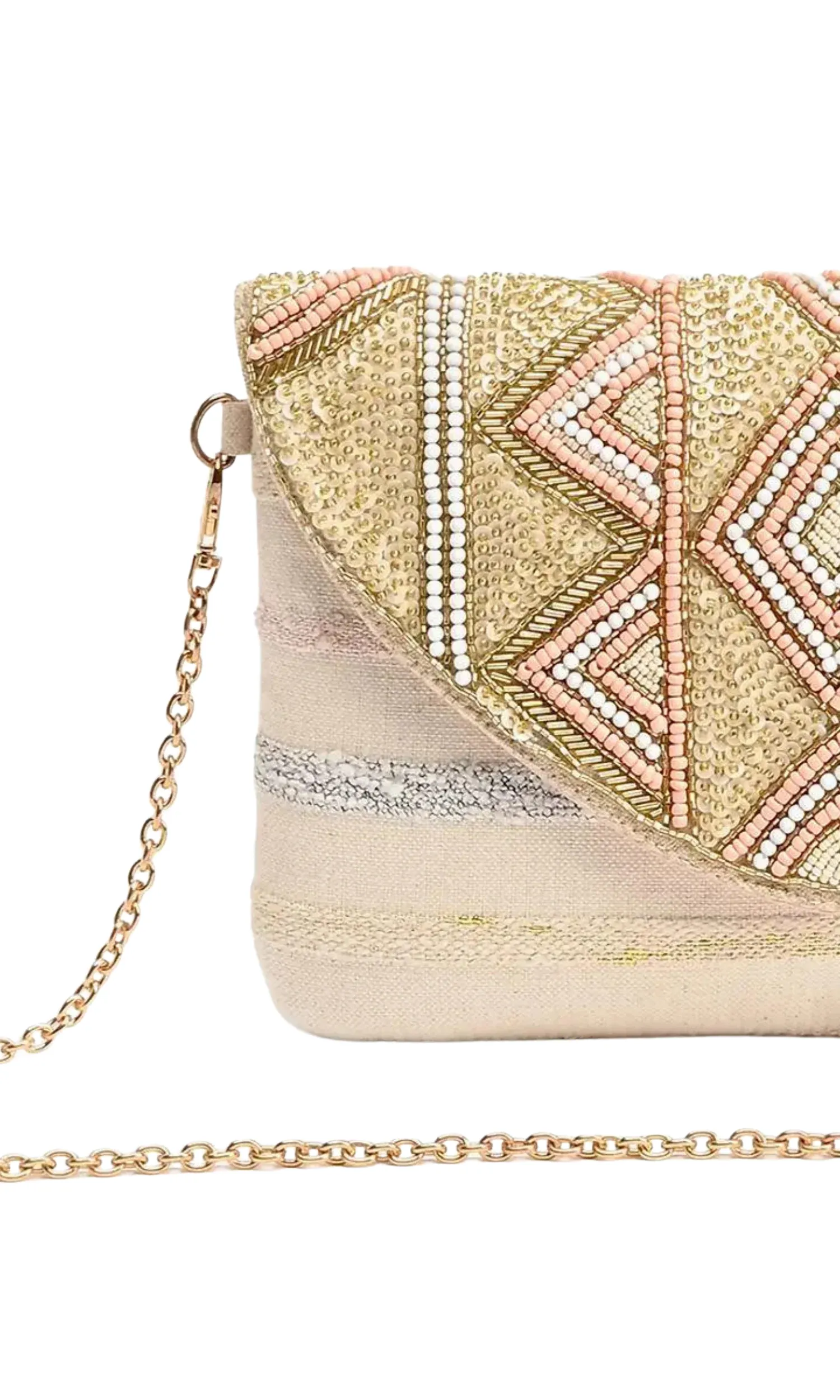 Rose Gold Envelope Clutch