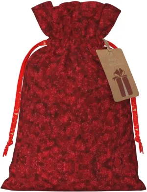 Rose represents love print Christmas Packing Cloth Bag with Drawstring Reusable Food Storage Bag Decoration bag