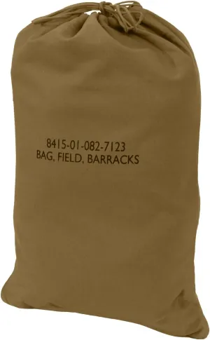 Rothco Canvas Barracks Bag Multi-Functional, Dependable, and Durable for Field Use and Travel, Coyote Brown - 18" x 27"
