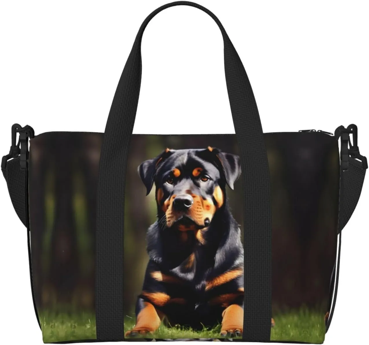 rottweiler wallpaper Duffel Bags for Traveling - Lightweight Personal Item Travel Bags for Women, Gym Bags for Men