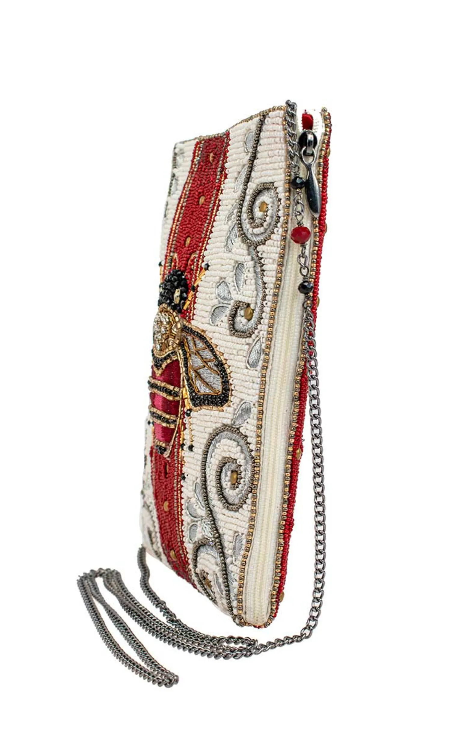 Royal Bee Beaded Mini Crossbody Handbag