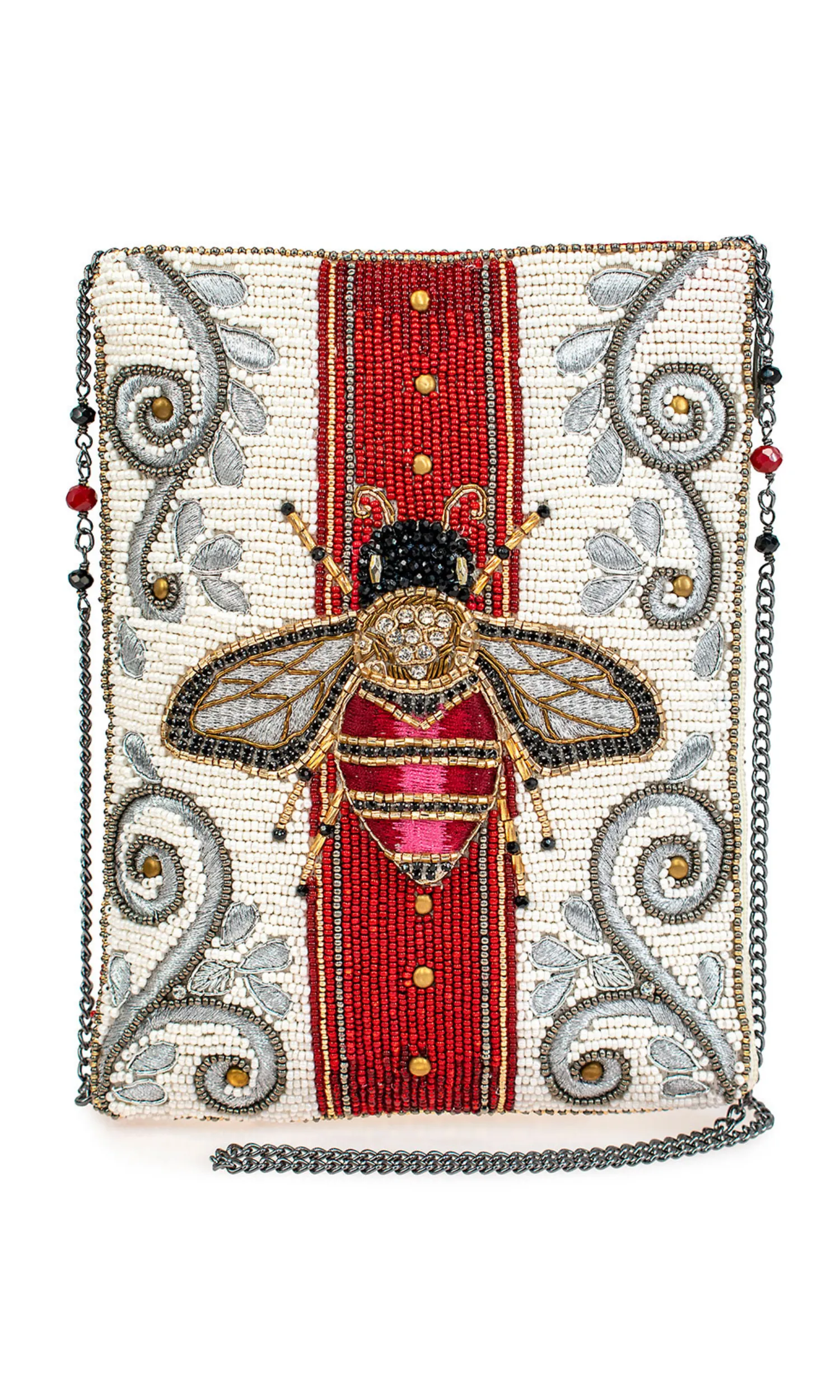 Royal Bee Beaded Mini Crossbody Handbag