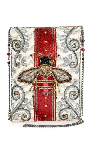 Royal Bee Beaded Mini Crossbody Handbag
