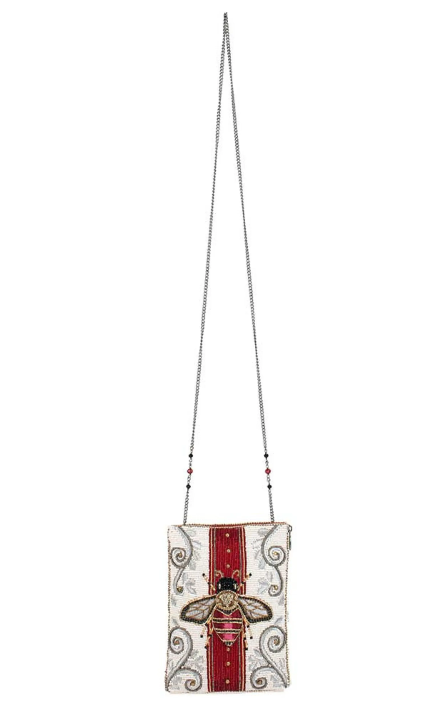 Royal Bee Beaded Mini Crossbody Handbag