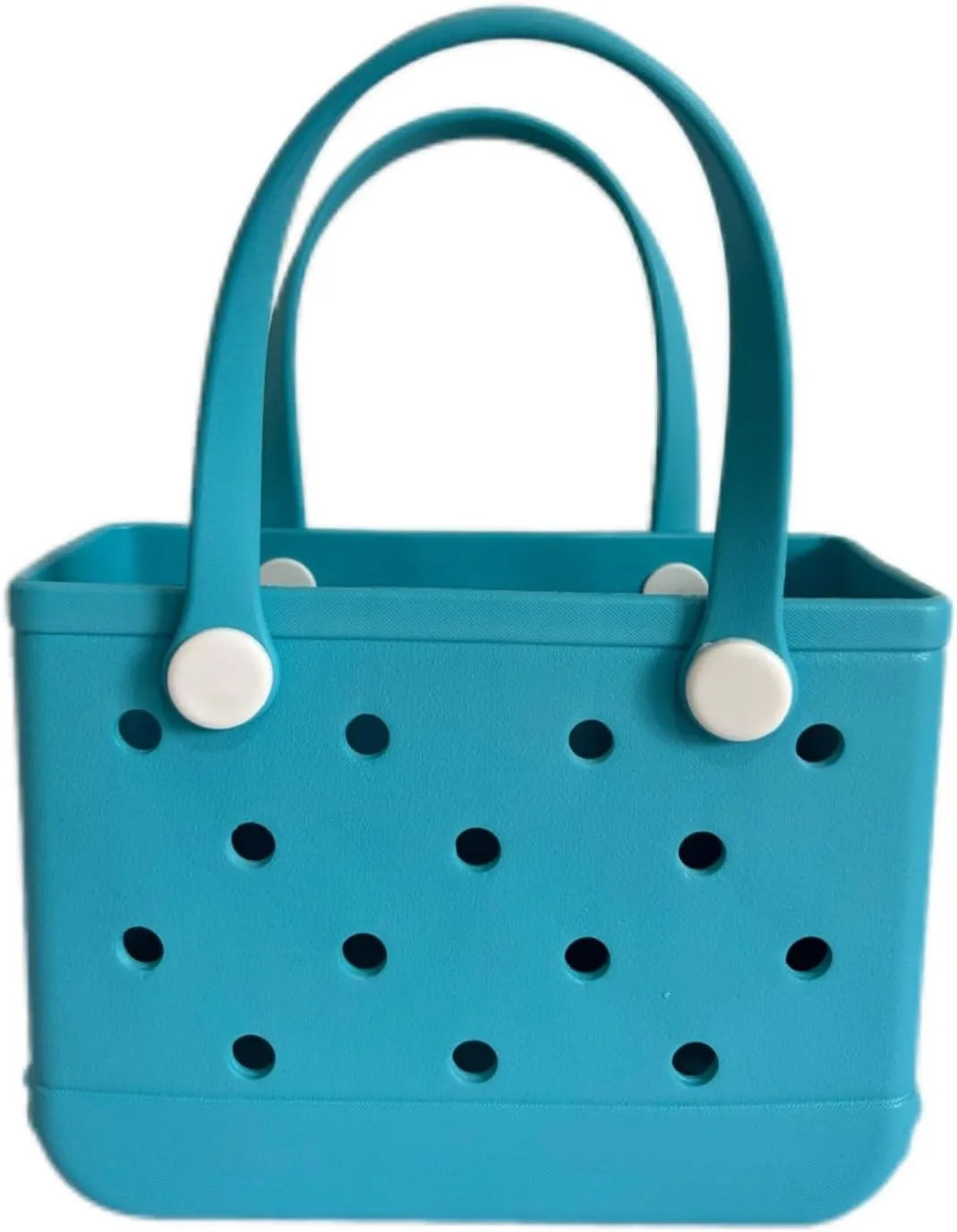 Rubber Beach Bag - Small Tote Bag - 11in L x 4in W x 8in H - Lightweight, Washable, Durable - All Purpose EVA Beach Tote