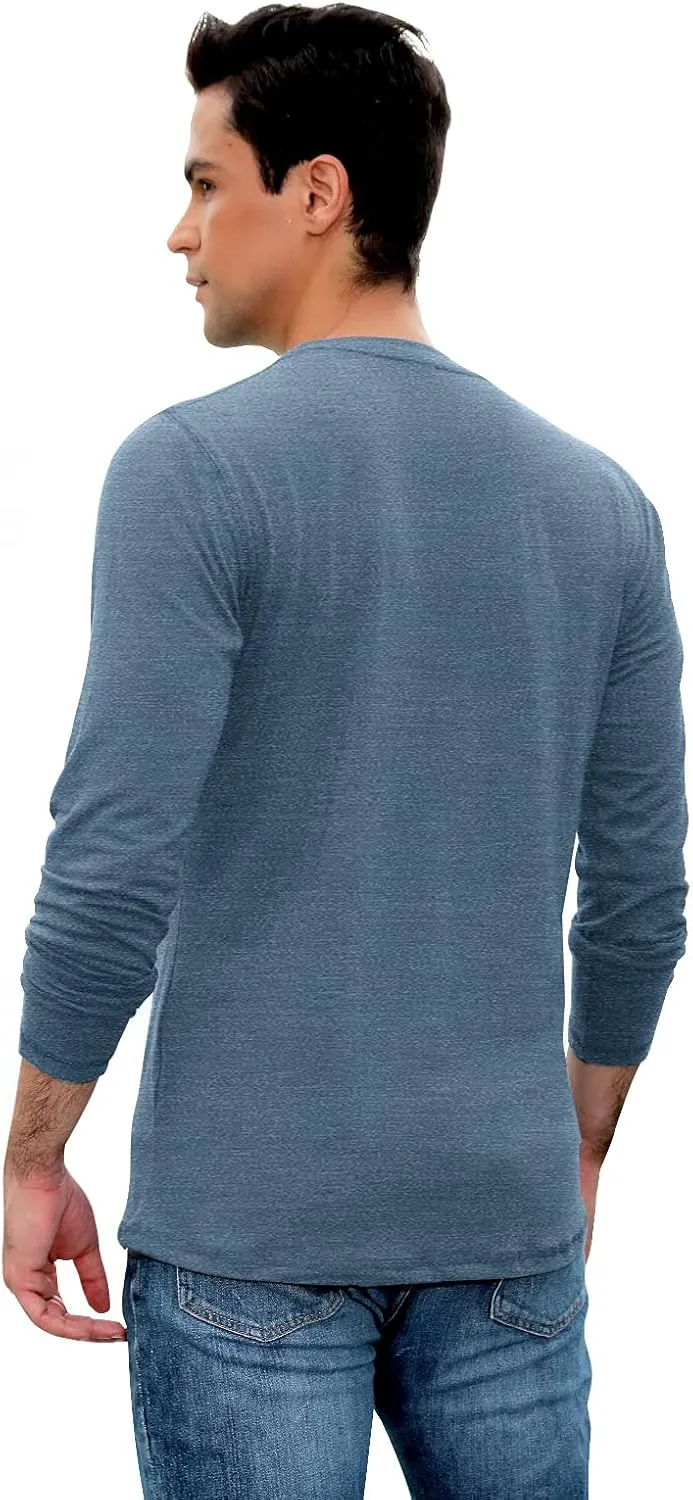 Sailwind Mens Henley Long Sleeve T-Shirt Cotton Casual Shirt